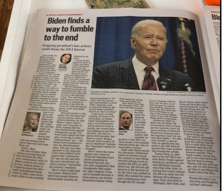 Wendy Murphy, Boston Herald -- Biden Finds Way to Fumble to the End