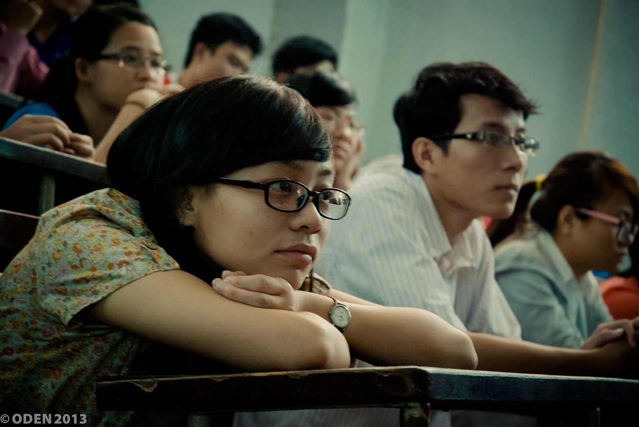 high schools students in class